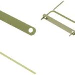 ELBA dubbele snelhechstrip van metaal, messingkleur gelakt