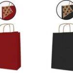 APLI papieren draagtas - van kraftpapier, klein, zwart