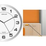 UNiLUX wandklok/quartz uurwerk ´ATTRACTION´, magnetisch, zilver