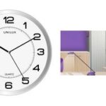 UNiLUX wandklok/quartz uurwerk ´MAGNET´, magnetisch, zilver