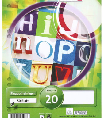 LANDRÉ ringbandinterieur ´pro terra´ DIN A5, 50 vel, blanco