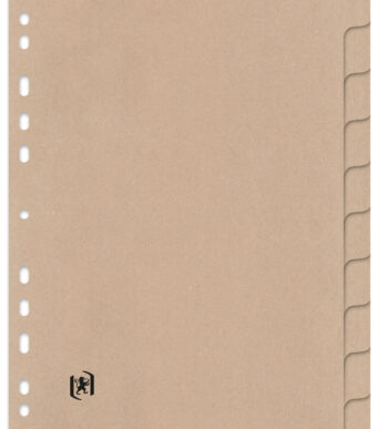 Oxford kartonnen tabbladen TOUAREG, blanco, DIN A4, 10-delig, beige
