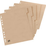 Oxford kartonnen tabbladen TOUAREG, blanco, DIN A4, 5-delig, beige
