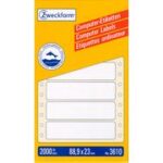 AVERY Zweckform kettingetiketten, 88,9 x 48,4 mm, 1 baans, wit, 3.000 st
