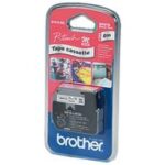 brother M-Tape M-K231 lettertapecassette, niet gelamineerd, papier, zwart op wit, 12 mm., 8 m.