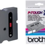 brother TX-Tape TX-355 lettertapecassette, gelamineerd, wit op zwart, 24 mm., 15m