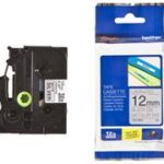 brother TZe-Tape TZe-731 lettertapecassette, gelamineerd, zwart op groen, 12 mm., 8 m.