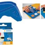 HERMA Vario lijmroller, zwart, permanent hechtend, lijmpads 13 x 12 mm