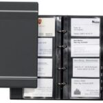 DURABLE visitekaart-hoezen voor 8 visitekaartjes, enkel rijig