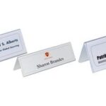 Durable Tafelnaambordje 8051 transparant 52x100mm, 25 st.