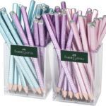 FABER-CASTELL potlood Jumbo GRIP SPARKLE, in 2 kokers