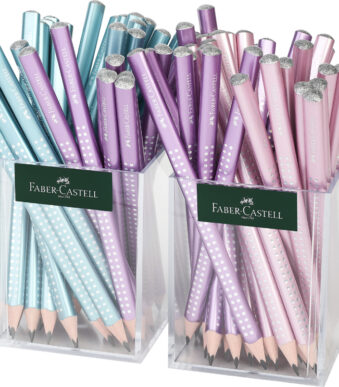 FABER-CASTELL potlood Jumbo GRIP SPARKLE, in 2 kokers