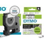 DYMO D1 lettertapecassette zwart/transparant, 9 mm x 7 m