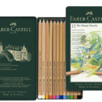 FABER-CASTELL kleurpotlood PITT PASTELL, 12 in blikken doosje