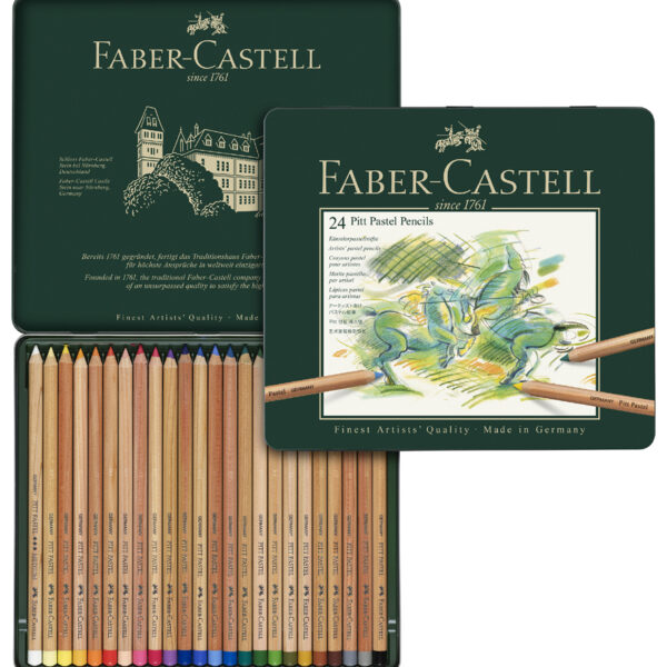 FABER-CASTELL kleurpotlood PITT PASTELL, 24 in blikken doosje