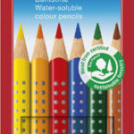 FABER-CASTELL driehoekig kleurpotlood Colour GRIP, 6 stuks in etui