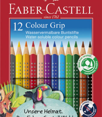 FABER-CASTELL driehoekig kleurpotlood Colour GRIP, 12 stuks in doosje