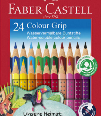 FABER-CASTELL driehoekig kleurpotlood Colour GRIP, 24 stuks in doosje