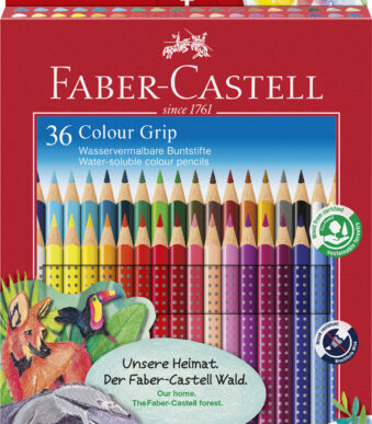 FABER-CASTELL driehoekig kleurpotlood Colour GRIP, 36 stuks in etui