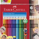 FABER-CASTELL driehoekige-kleurpotloden Colour GRIP, 24 stuks in doosje