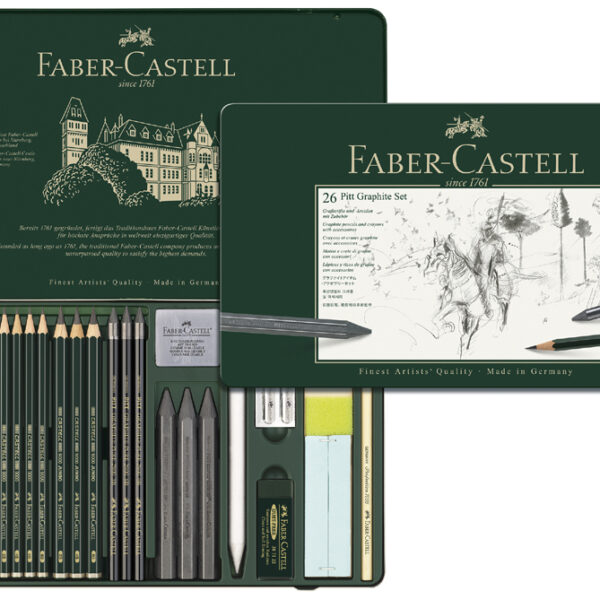 FABER-CASTELL PITT GRAPHITE set groot, 26-delig etui