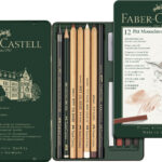 FABER-CASTELL PITT MONOCHROME set klein, 12-delig etui