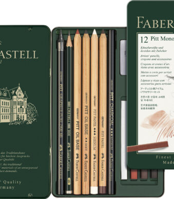 FABER-CASTELL PITT MONOCHROME set klein, 12-delig etui