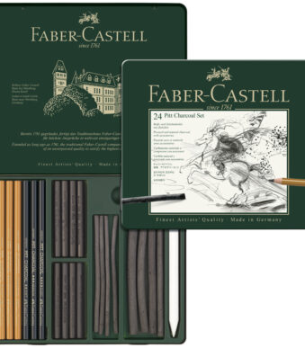FABER-CASTELL PITT CHARCOAL set, 24-delig etui