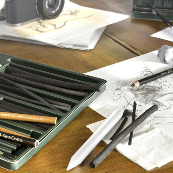 FABER-CASTELL PITT CHARCOAL set, 24-delig etui