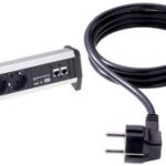 BACHMANN stekkerdozenlijst ´DESK 1´, 4-voudig, 2 x Cat. 5e