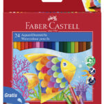 FABER-CASTELL kleurpotloden kinder-aquarel, 24 stuks in doosje