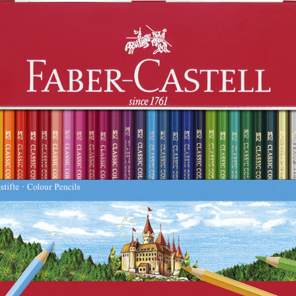 FABER-CASTELL zeshoekig kleurpotlood CASTLE, 36 stuks in blikje