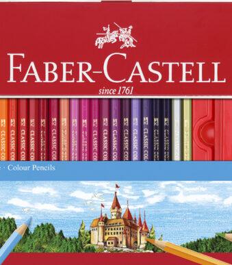 FABER-CASTELL zeshoekige kleurpotloden CASTLE, 48 stuks in blikje