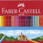 FABER-CASTELL zeshoekige kleurpotloden CASTLE, 60 stuks in blikje