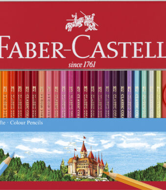 FABER-CASTELL zeshoekige kleurpotloden CASTLE, 60 stuks in blikje