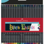 FABER-CASTELL driehoekige kleurpotloden Black Edition, 24 in etui