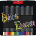 FABER-CASTELL driehoekig kleurpotlood Black Edition, 24 stuks in blikje