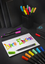 FABER-CASTELL viltstiften Black Edition, 20 stuks in etui