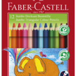 FABER-CASTELL driehoekige kleurpotloden Jumbo, 12 in etui