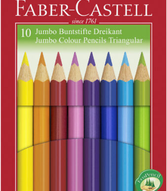 FABER-CASTELL driehoekig kleurpotlood Jumbo, 10 stuks in doosje