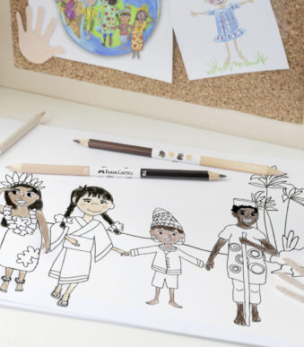 FABER-CASTELL kleurpotloden Children of the World, 3 stuks op blister