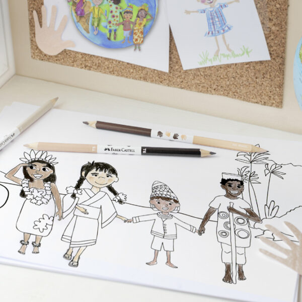FABER-CASTELL kleurpotloden Children of the World, 3 stuks op blister