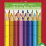 FABER-CASTELL driehoekig kleurpotlood Jumbo, 20 stuks in doosje
