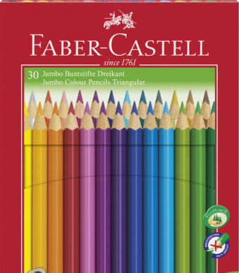 FABER-CASTELL driehoekig kleurpotlood Jumbo, 30 stuks in doosje