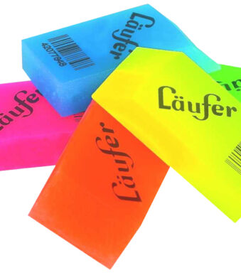 Läufer kunststof vlakgum doorschijnend, assorti