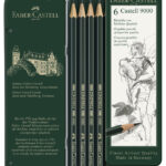 FABER-CASTELL potlood CASTELL 9000, 6 stuks in blikken doosje