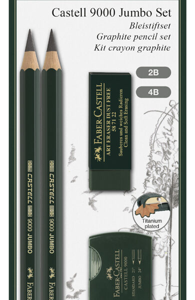 FABER-CASTELL potlood CASTELL 9000 Jumbo, 5,3 mm, tekenset