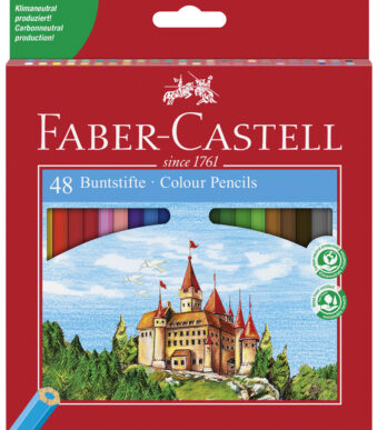 FABER-CASTELL zeshoekig kleurpotlood CASTLE, 48 stuks in doosje