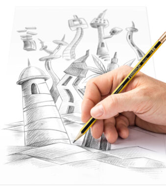 STAEDTLER potlood Noris met vlakgum, HB, 2 mm, zeshoekig