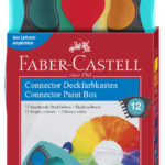 FABER-CASTELL verfdoos CONNECTOR, 12 kleuren, turquoise